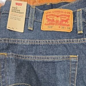 Levi's 569 Loose Straight Dark Blue Denim Jeans